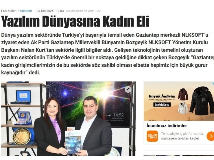 Gaziantep Member of Parliament Bünyamin Bozgeyik visited our company