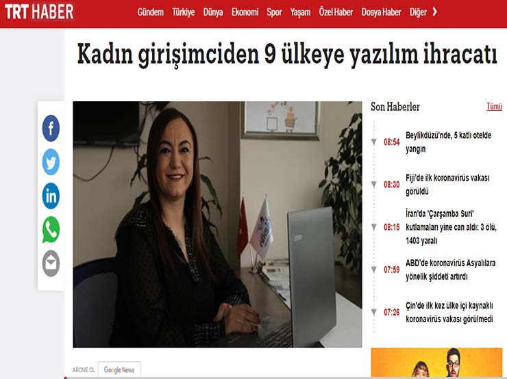 Software export from a woman entrepreneur - Trt Haber