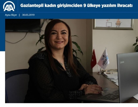 Software Exports from Gaziantep Woman Entrepreneur to 9 Countries