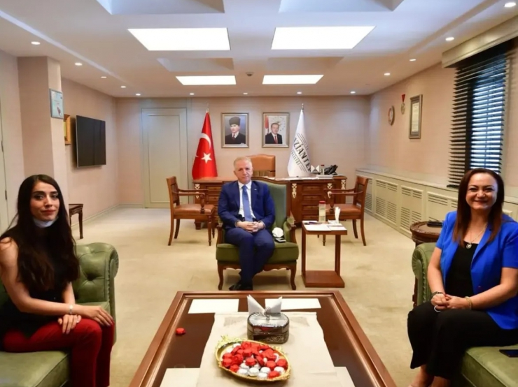 We met with our Chairman of the Board of Nlksoft, Mrs. Nalan Kurt, and our Governor of Gaziantep, Mr. Davut Gul.