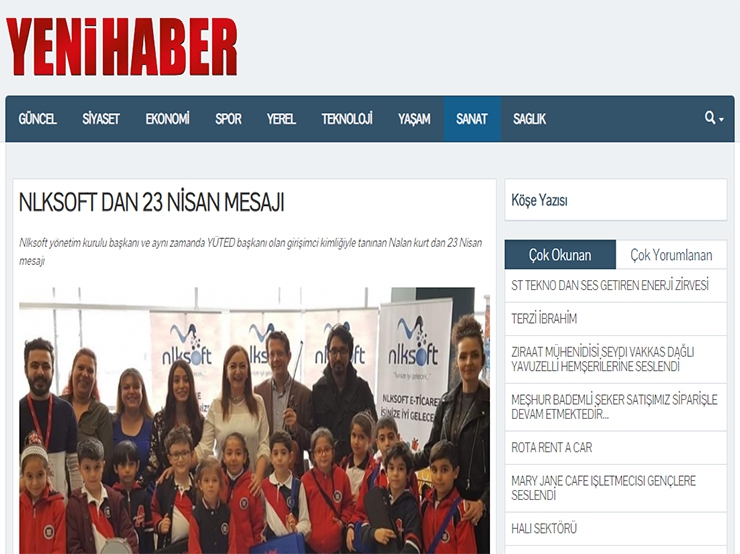 April 23 Message from Nlksoft - Yeni Haber