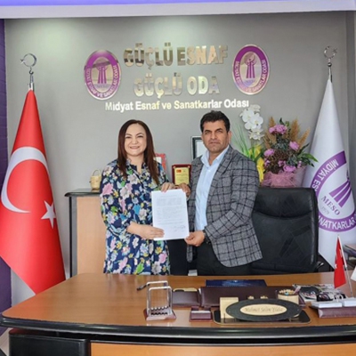 We Visited Mr. Selim Yıldızı, President of Midyat Chamber of Craftsmen and Craftsmen, in his Office.