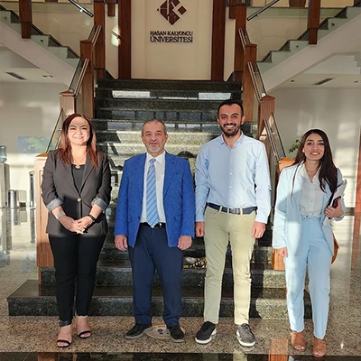 We visited Hasan Kalyoncu University Rector Türkay Dereli in her office