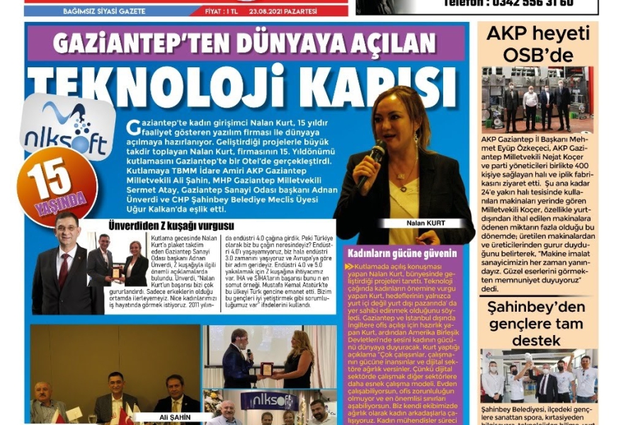 Gaziantep is the Technology Gateway that Brings Pity to the World